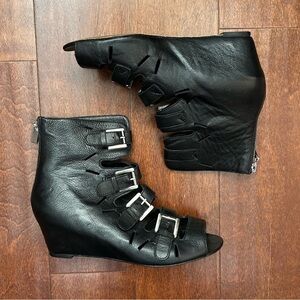 Dolce Vita Black Wedge Sandals